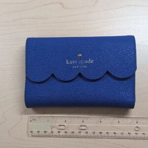 Kate Spade Blue Scalloped Wallet